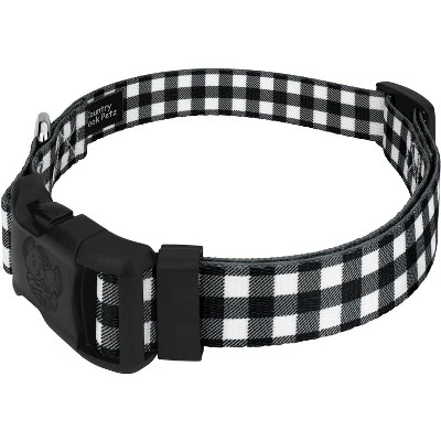 Country Brook Petz Deluxe Black & White Buffalo Plaid Dog Collar And Leash 2 Country Brook Petz Deluxe Black & White Buffalo Plaid Dog Collar And Leash - Image 2