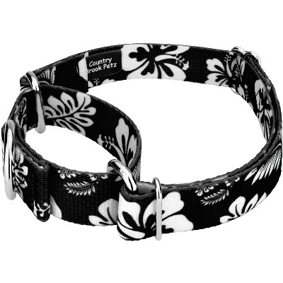 Country Brook Petz - Black Hawaiian Martingale Dog Collar 3 Country Brook Petz - Black Hawaiian Martingale Dog Collar - Image 3