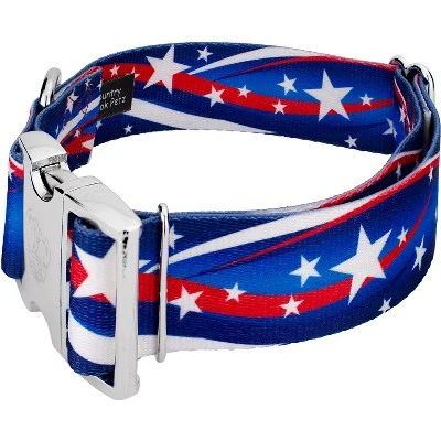 Country Brook Petz 1 1/2 Inch Premium Star Spangled Dog Collar 1 Country Brook Petz 1 1/2 Inch Premium Star Spangled Dog Collar