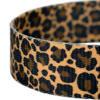 Country Brook Petz Leopard Print Dog Leash (4 Foot, 1 Inch Wide) 2 Country Brook Petz Leopard Print Dog Leash (4 Foot, 1 Inch Wide) - Image 2