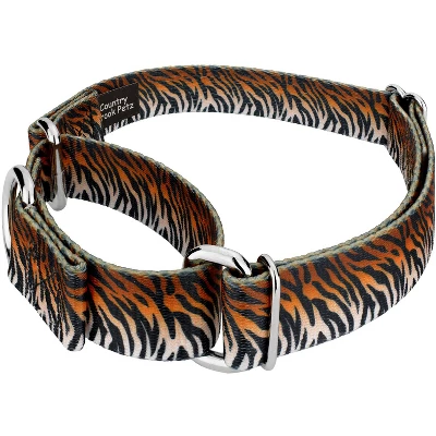 Country Brook Petz - Bengal Tiger Stripes Martingale Dog Collar 1 Country Brook Petz - Bengal Tiger Stripes Martingale Dog Collar
