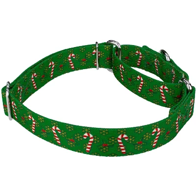 Country Brook Petz Candy Cane Christmas Martingale Dog Collar 4 Country Brook Petz Candy Cane Christmas Martingale Dog Collar - Image 4