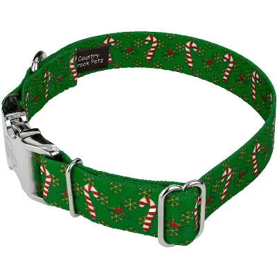 County Brook Petz Premium Dog Collar And Leash - Christmas Collection 2 County Brook Petz Premium Dog Collar And Leash - Christmas Collection - Image 2