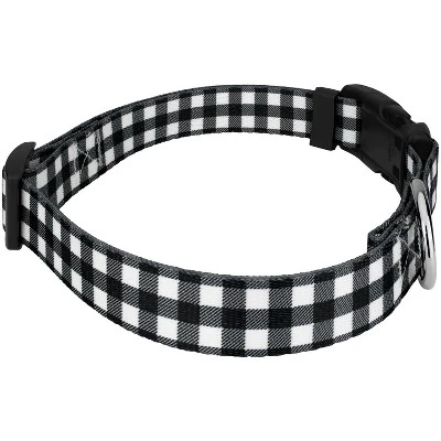Country Brook Petz Deluxe Black & White Buffalo Plaid Dog Collar And Leash 3 Country Brook Petz Deluxe Black & White Buffalo Plaid Dog Collar And Leash - Image 3