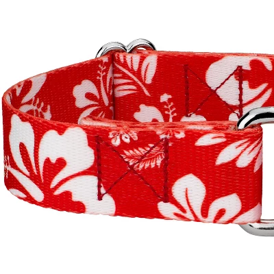 Country Brook Petz - Red Hawaiian Martingale Dog Collar 3 Country Brook Petz - Red Hawaiian Martingale Dog Collar - Image 3