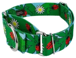 Country Brook Petz 1 1/2 Inch Ladybug Picnic Martingale Dog Collar