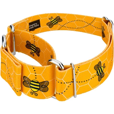Country Brook Petz 1 1/2 Inch Busy Bee Martingale Dog Collar 2 Country Brook Petz 1 1/2 Inch Busy Bee Martingale Dog Collar - Image 2