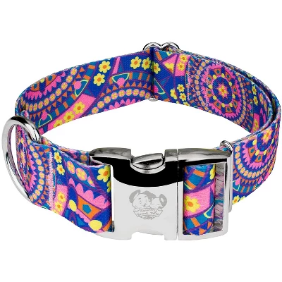 Country Brook Petz 1 1/2 Inch Premium Blue Boho Mandala Dog Collar 6 Country Brook Petz 1 1/2 Inch Premium Blue Boho Mandala Dog Collar - Image 6