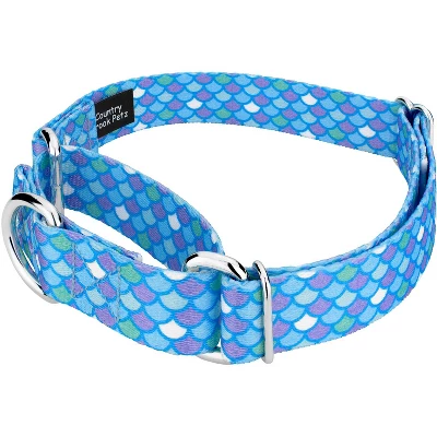 Country Brook Petz - Mermaid Scales Martingale Dog Collar 1 Country Brook Petz - Mermaid Scales Martingale Dog Collar