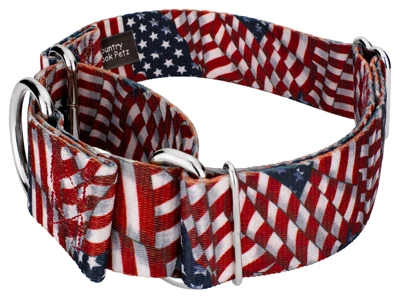 Country Brook Petz 1 1/2 Inch Patriotic Tribute Martingale Dog Collar 3 Country Brook Petz 1 1/2 Inch Patriotic Tribute Martingale Dog Collar - Image 3