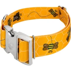 Country Brook Petz 1 1/2 Inch Premium Busy Bee Dog Collar