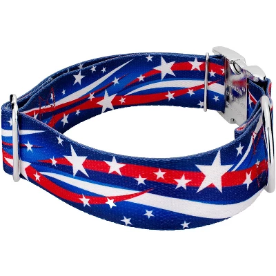 Country Brook Petz 1 1/2 Inch Premium Star Spangled Dog Collar 2 Country Brook Petz 1 1/2 Inch Premium Star Spangled Dog Collar - Image 2
