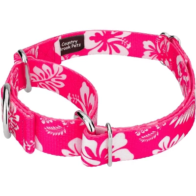 Country Brook Petz - Pink Hawaiian Martingale Dog Collar 2 Country Brook Petz - Pink Hawaiian Martingale Dog Collar - Image 2
