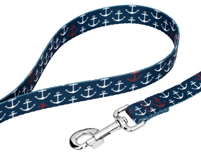 Country Brook Petz® 1 Inch Anchors Away Dog Leash - 6 Foot 1 Country Brook Petz® 1 Inch Anchors Away Dog Leash - 6 Foot