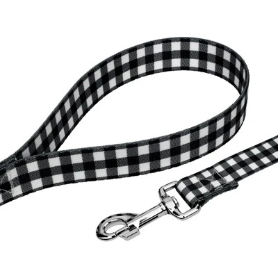Country Brook Petz Deluxe Black & White Buffalo Plaid Dog Collar And Leash 5 Country Brook Petz Deluxe Black & White Buffalo Plaid Dog Collar And Leash - Image 5