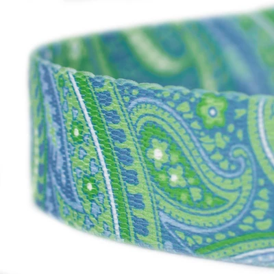 Country Brook Design® 1 Inch Green Paisley Leash - 6 Feet 4 Country Brook Design® 1 Inch Green Paisley Leash - 6 Feet - Image 4