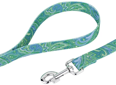 Country Brook Design® 1 Inch Green Paisley Leash - 6 Feet 3 Country Brook Design® 1 Inch Green Paisley Leash - 6 Feet - Image 3