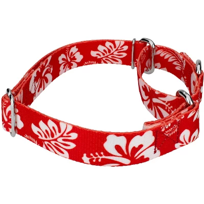 Country Brook Petz - Red Hawaiian Martingale Dog Collar 2 Country Brook Petz - Red Hawaiian Martingale Dog Collar - Image 2